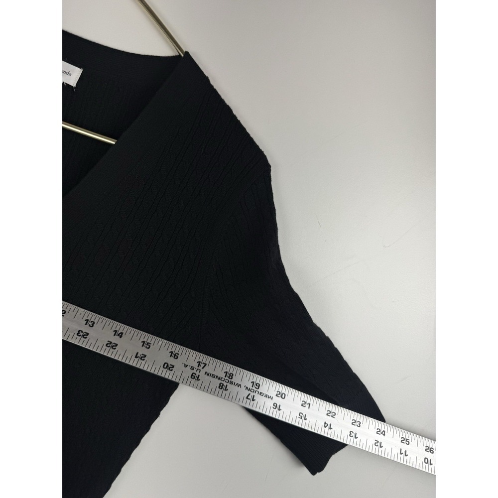 Lovers + Friends Black Knit Short Sleeve Cardigan Mini Bella Dress Sz Small - Picture 6 of 8